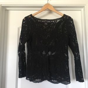 Black lace top
